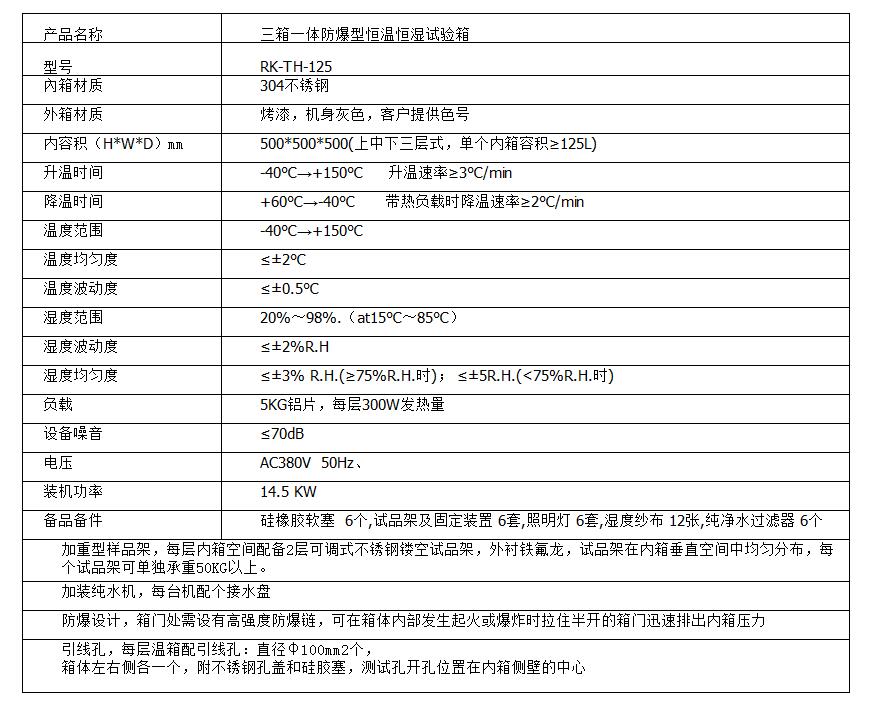 三箱一体防爆高低温试验箱